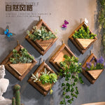 Home Decor Wooden Flower Pots With Hemp Rope - Simooe 