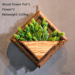 Home Decor Wooden Flower Pots With Hemp Rope - Simooe 