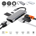 USB C 8 in 1 USB-C to Type-C USB Multi 3.0 HDMI - Simooe 