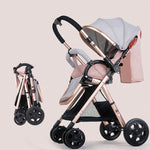 baby stroller high landscape simple trolley can sit reclining - Simooe 