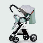 baby stroller high landscape simple trolley can sit reclining - Simooe 