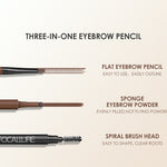 3 in 1 Auto Waterproof Eyebrow Pencil