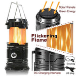 3-in-1 Camping Lantern，Portable Outdoor LED Flame Lantern Flashlight