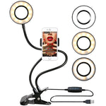 Photo Studio Selfie LED Ring Light with Cell Phone Mobile - Simooe 